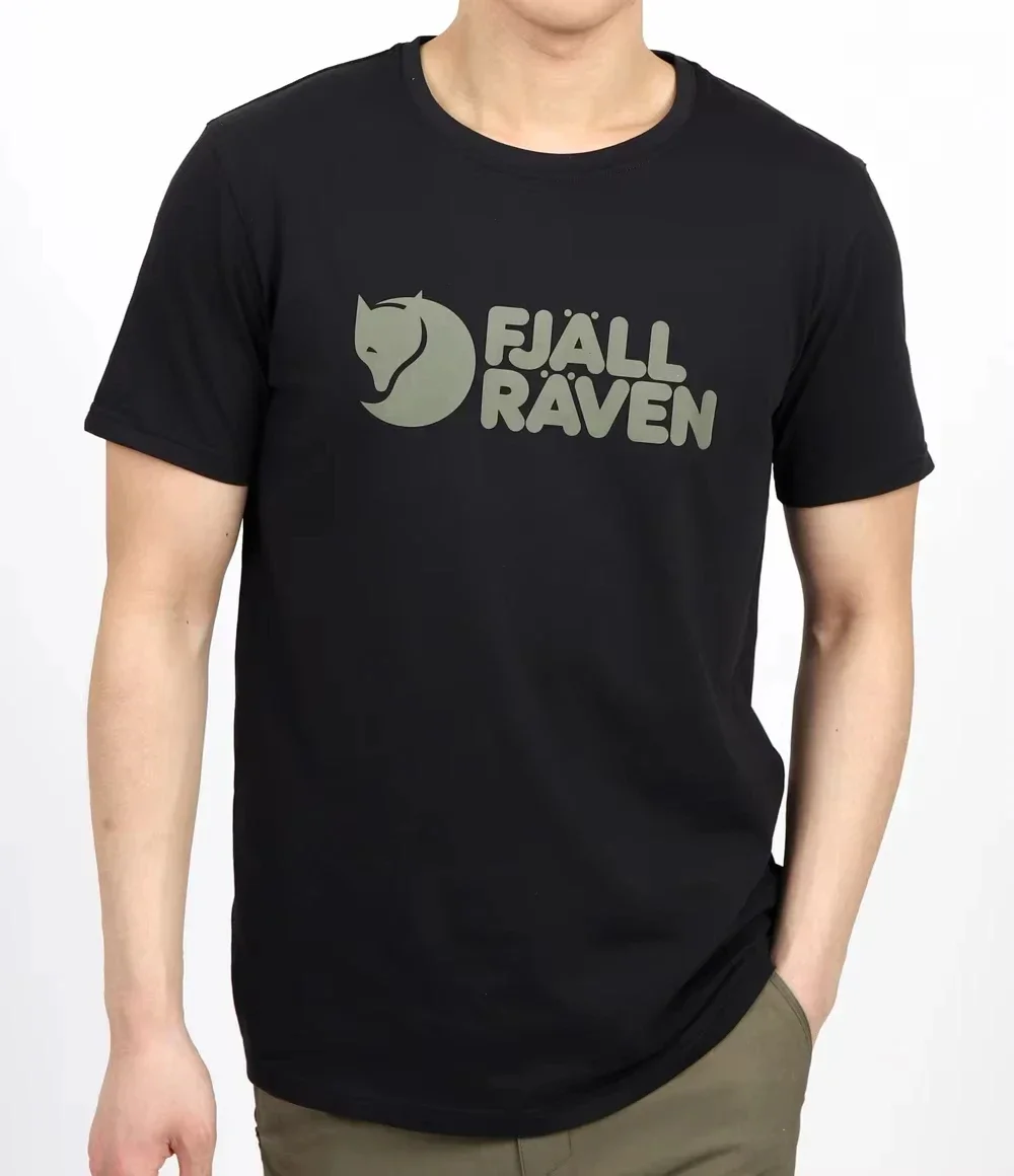 تي شيرت رجالي ماركة FJALLRAVEN Arctic Fox تصميم كلاسيكي بشعار عالي الجودة سروال برقبة دائرية وأكمام قصيرة تي شيرت فضفاض #1