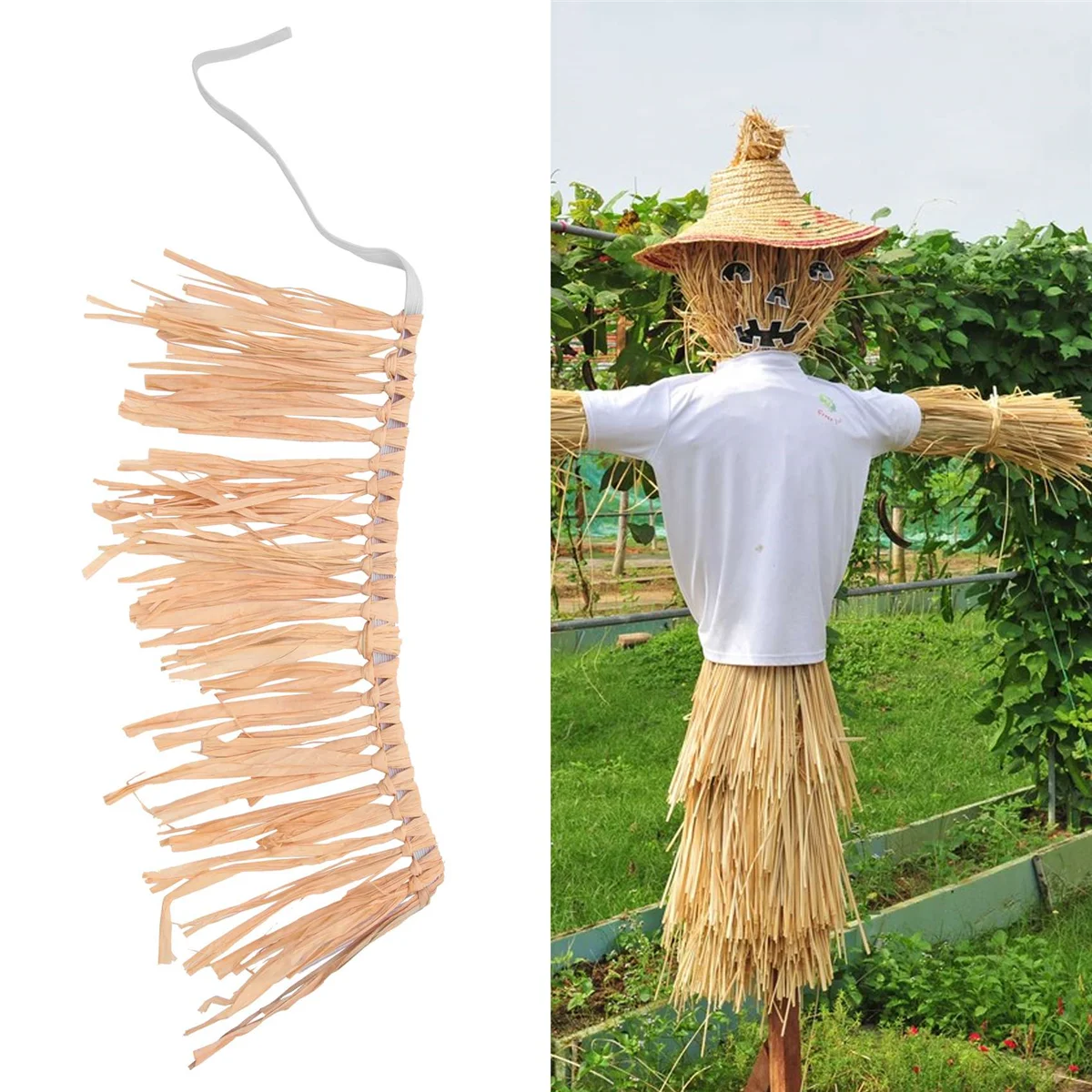 Scarecrow Kit Scarecrow Costume Accessories Decoration Neck Arm and Ankle Ties for Party Accessory Halloween Decoration