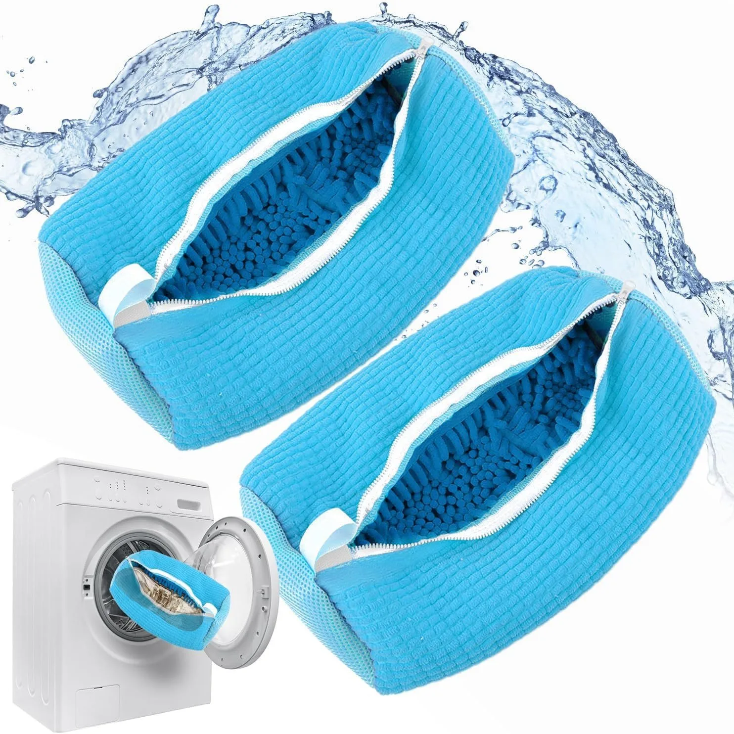 

Cotton Shoe Wash Bag Cylinder Shoe Bag Capacity Shoe Washing Bag Anti-deform Reusable Cylinder for Safe Shoes Laundry