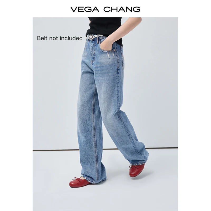 

Джинсы Vega Chang в новом весенне-осеннем стиле, женские, ретро, очень стильные и универсальные длинные брюки [ремень в комплект не входит]