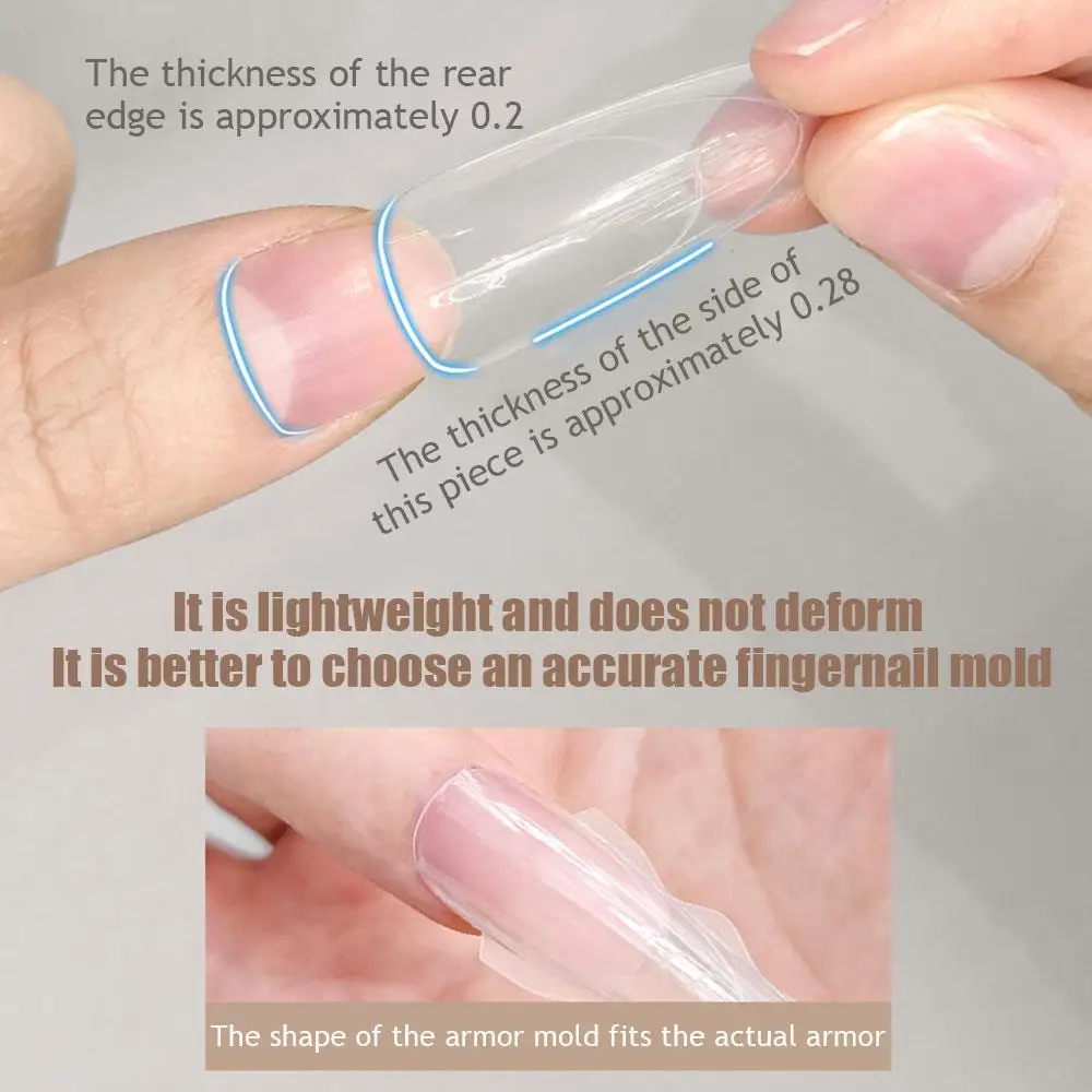 180 stks/doos Sandwich Dual Nail Formulieren Uitbreiding Top & Bottom Gel Sandwich Systeem Nail Art Amandel Doodskist Nagels Formulieren DIY Art Salon