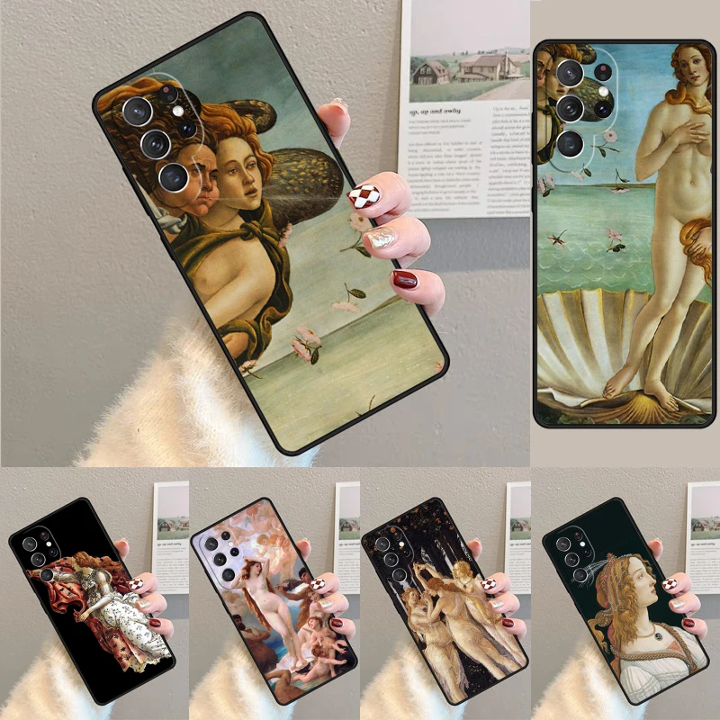 Cover For Samsung Galaxy S24 Ultra S21 S22 S8 S9 S10E Note 10 20 Plus FE S23 Art Paintings The Birth Of Venus Phone case Coque