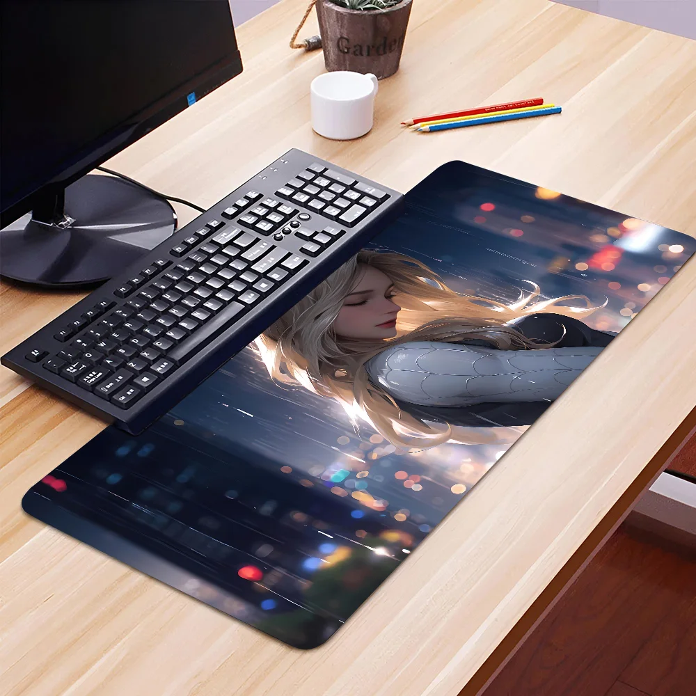 1pc hot super woman Gwen Stacy Non-slip Mouse Pad Suitable For Office Computers Laptops E-sports Game Desk Mats XXL Keyboard