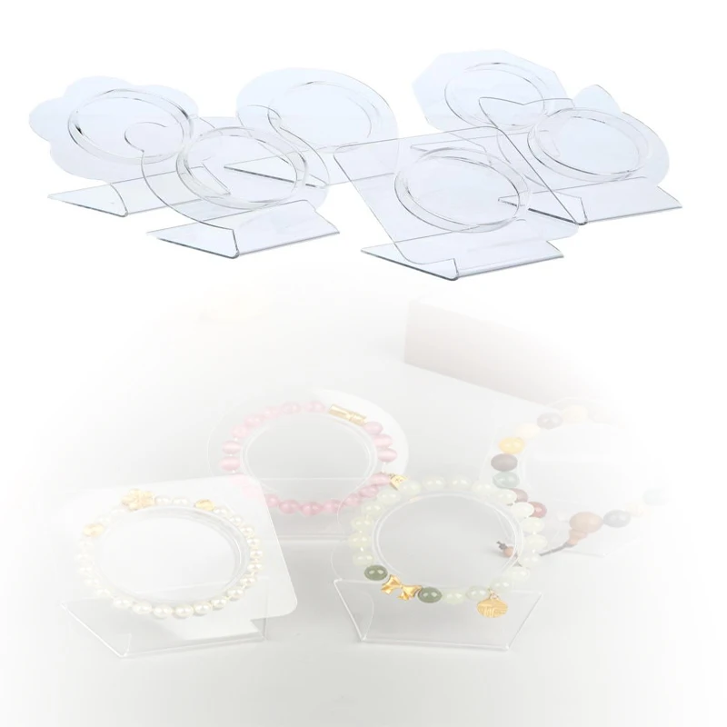 Clear Acrylic Bracelet Display Stand Transparent Bangle Holder For Jewelry Bead Bracelet Showcase Display Organizer Rack