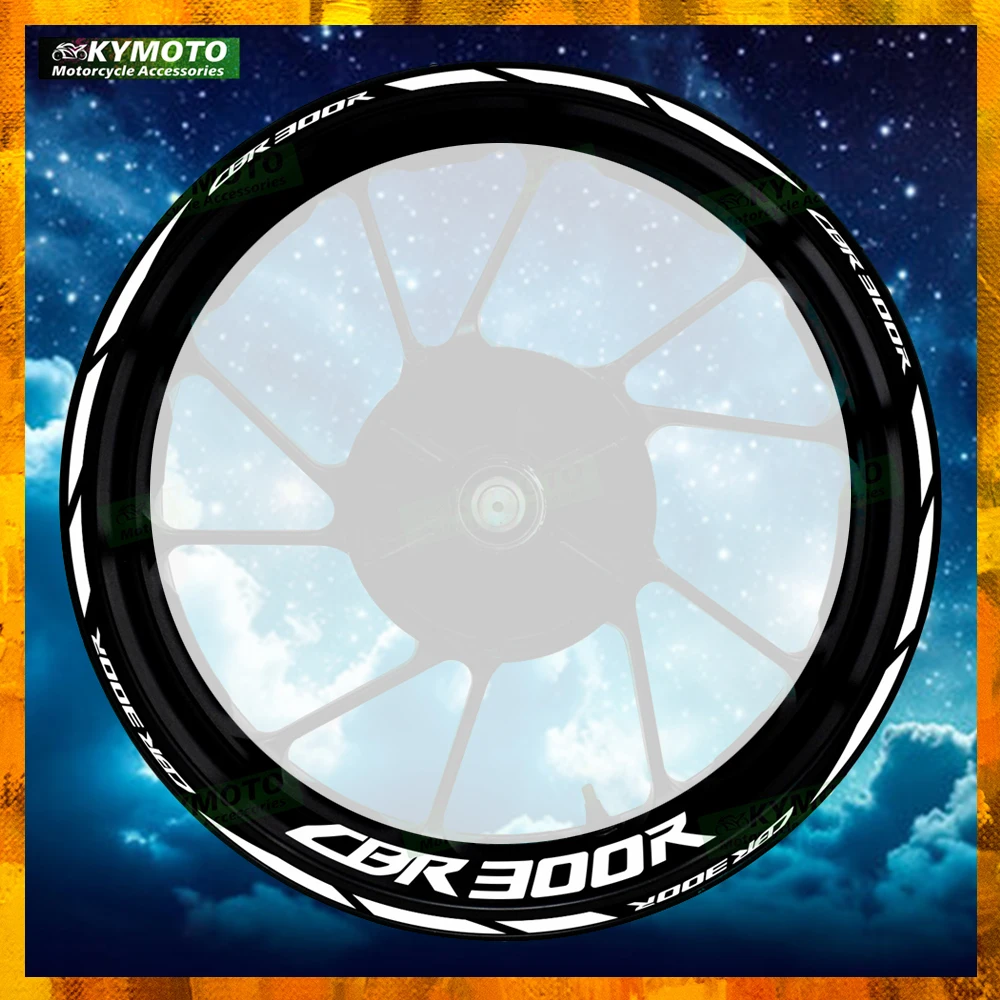 

Для Honda CBR300R CBR 300R светоотражающее колесо мотоцикла 17-дюймовая наклейка обтекатель колеса наклейка обод полоса лента наклейка наклейка