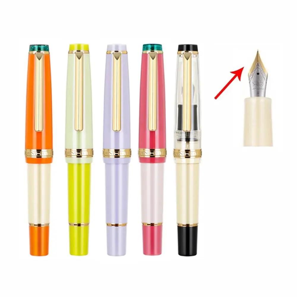 Gift Portable Mini Fountain Pen Extra Fine Nib Acrylic Pocket Writing Pen EF F Nibs 0.38/0.5mm Ink Pens Students