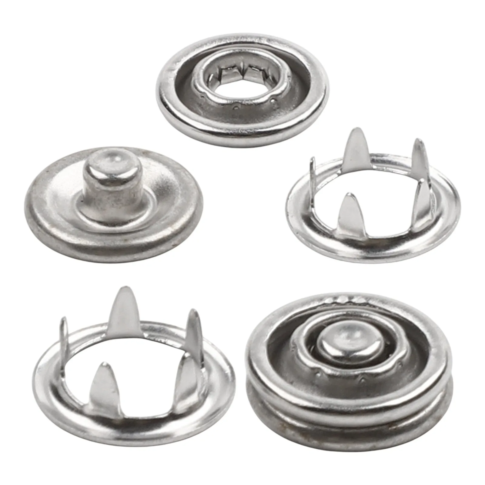 Nuevo práctico botón de costura ojal 9,5mm de diámetro para bricolaje hecho a mano para instalar ropa Metal para camisas mochilas sombreros