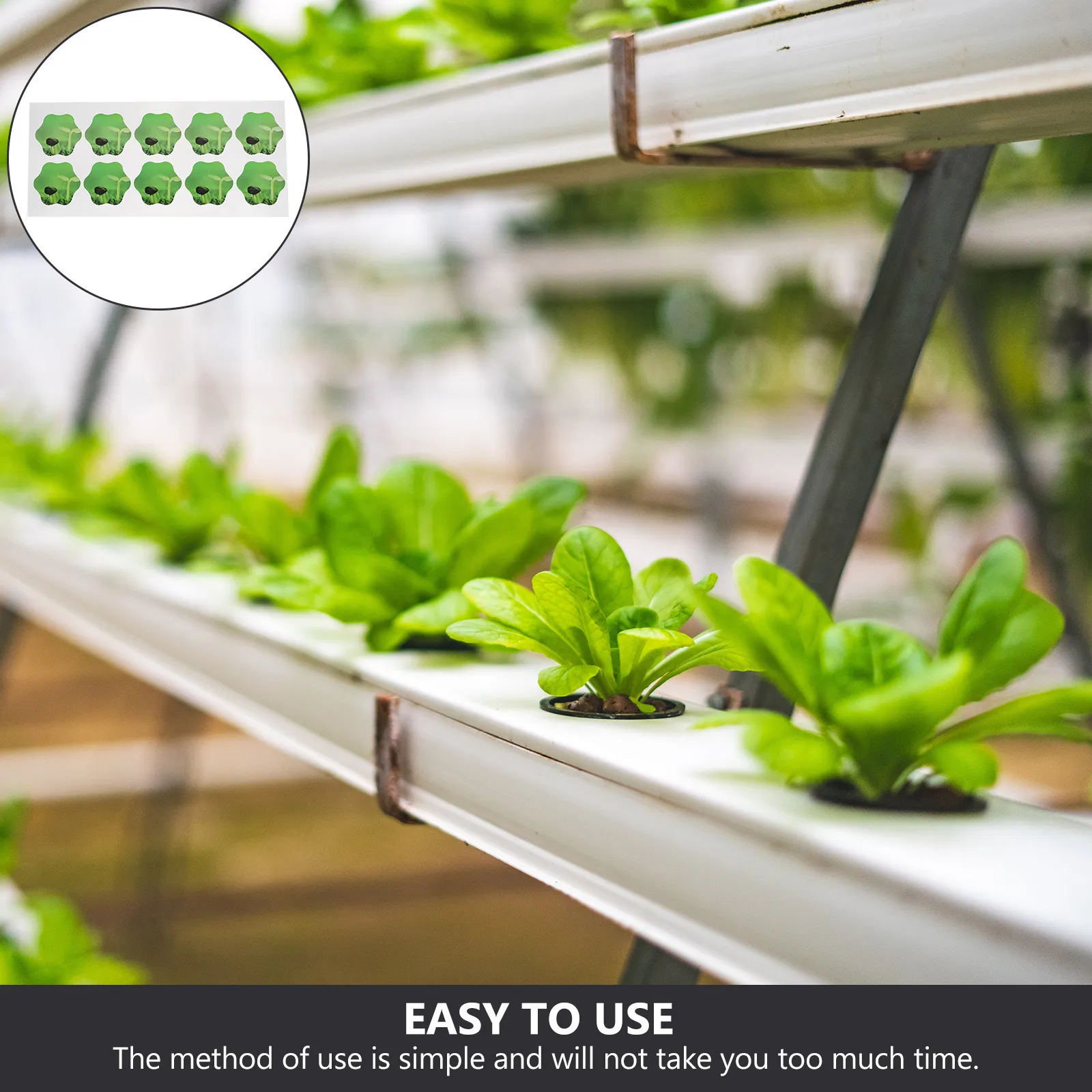 100Pcs Hydroponic Garden Pod Stickers Green Self Adhesive Plant Grow Basket Labels Moss Proof Hydroponic Supplies