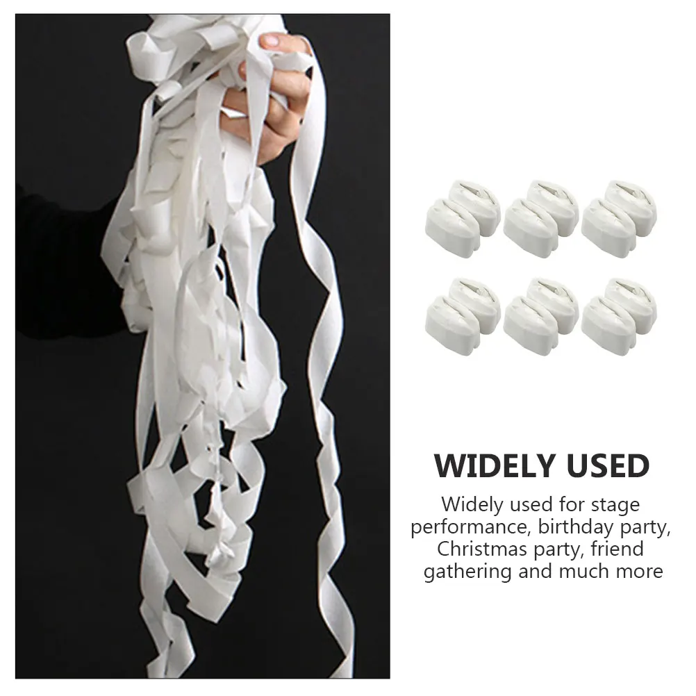 

12pcs White Mouth Coils Props for Stage Birthday Christmas Party Gathering Tricks Accessories Toy