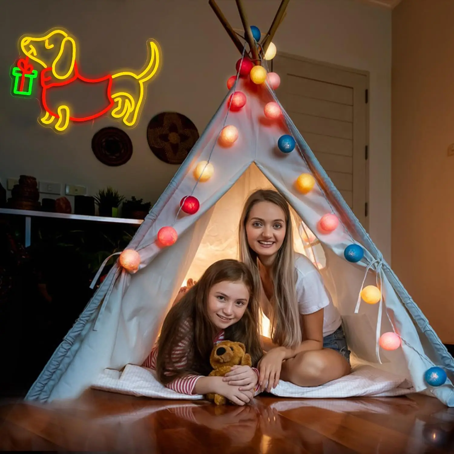 Dachshund Neon Light Sign USB Dimmable LED Neon Sign Wall Decoration for Bedroom Gameroom Livingroom Birthday Party Gifts