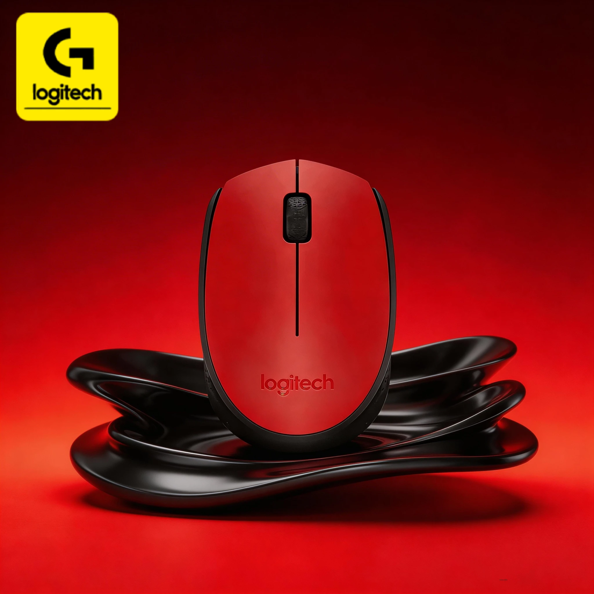 

Logitech M170/M185 Office Wireless Mouse, compatible across systems, USB receiver, 12-month long-lasting battery life.