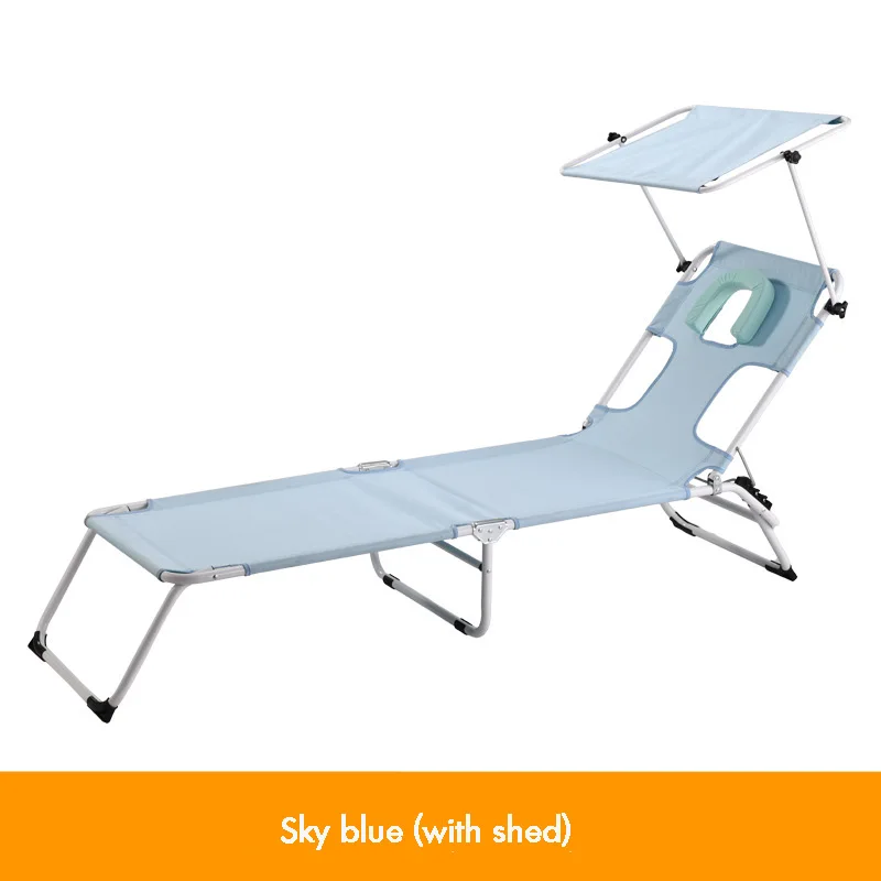 Professional Outdoor Sunbathing Recliner Sunbathing Folding Bed Comfortable Relaxation Lounger for Garden Beach Park Chairs