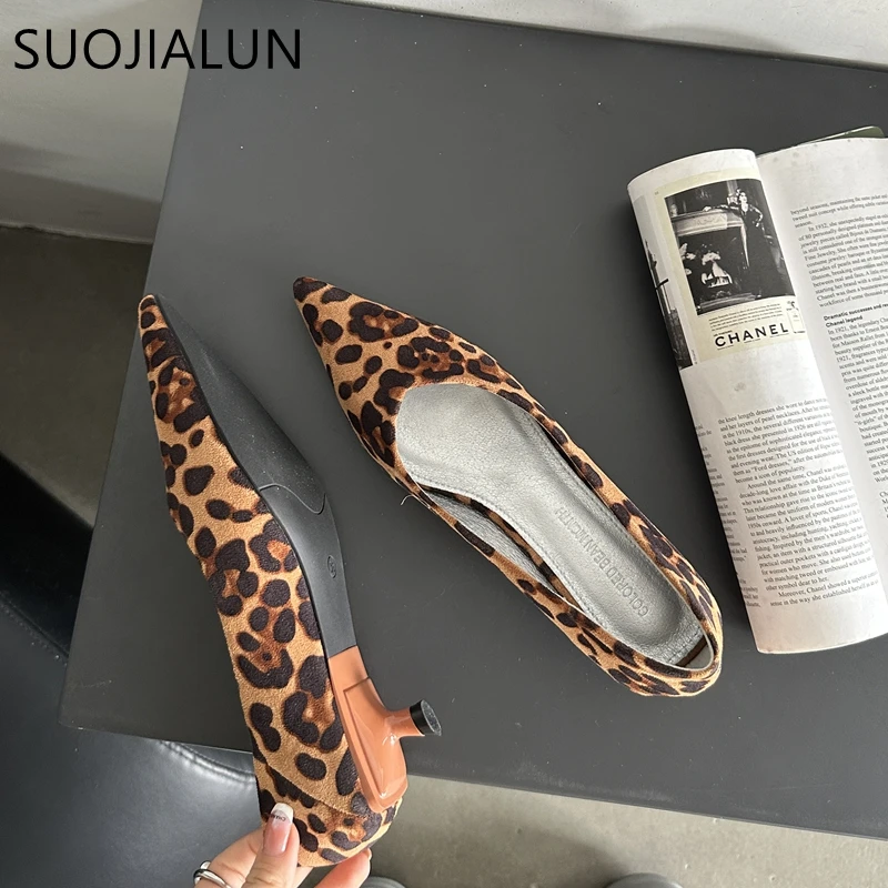 SUOJIALUN Women Pumps Shoes Fashion Pointed Toe Shallow Slip On Ladies Eelgant Dress Pumps Shoes Thin Low Heel Single Shoes