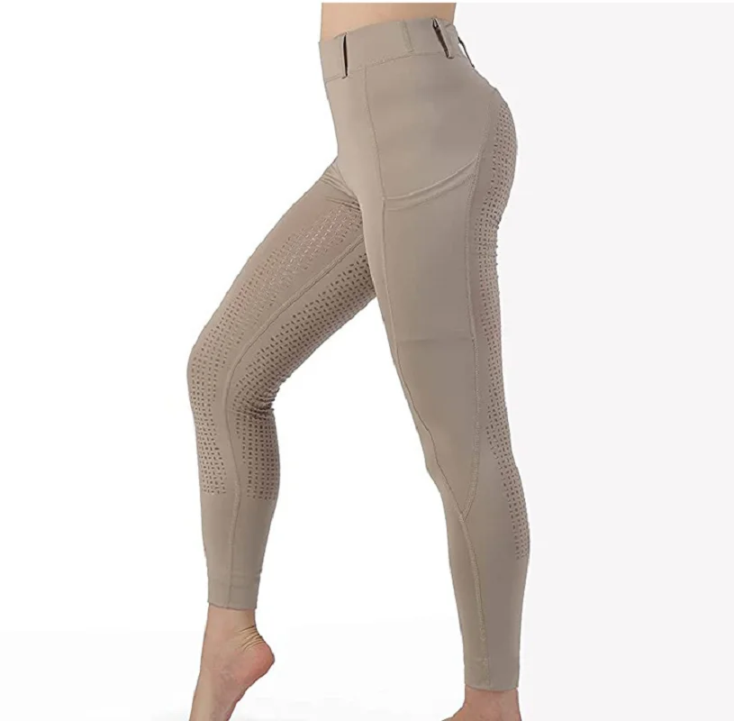 

New Fashion High Quality Silicone Equestrian Breeches Anti-pilling Horse Riding Tights Women's Riding Pant Sports Slim Pants