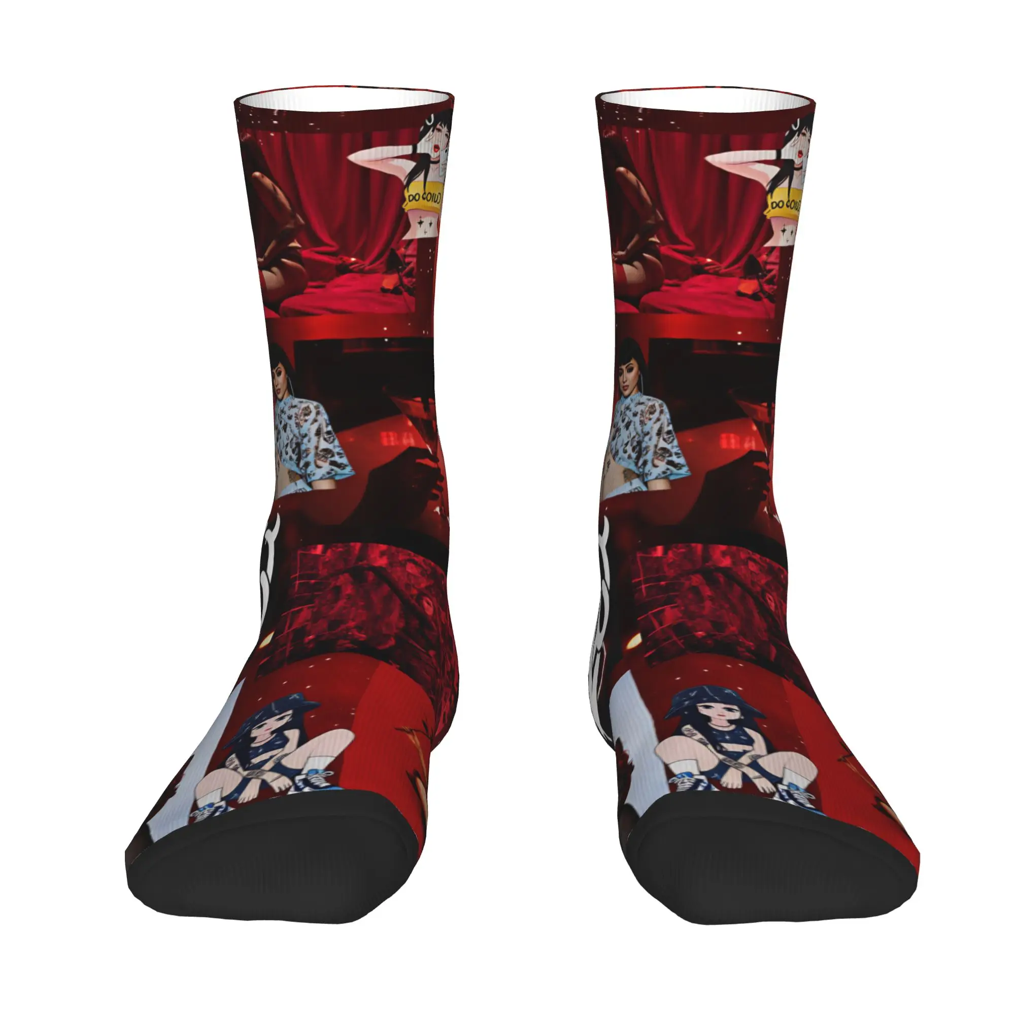 Kawaii Argentine Rapper C-Cazzus Socks Women Men Warm 3D Printed  Sports Football Socks