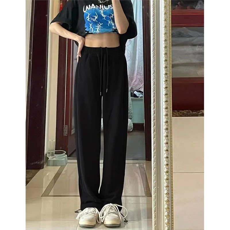 Blue Sweatpants For Women Summer Baggy Pants High Waist Jogger Wide Leg Trousers Spring Women\'s Sports Pants Summer Sweatpants