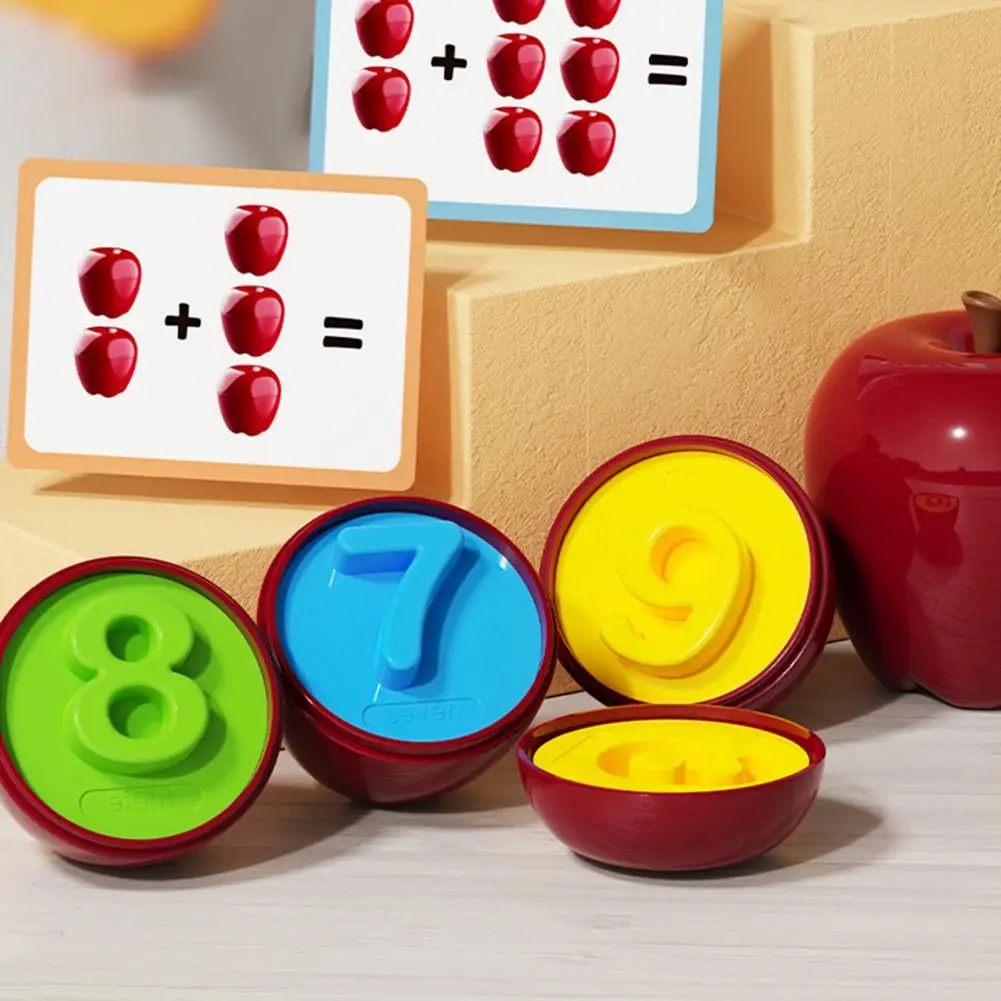 Number Fruit Matching Toy Educational Fruit Sorting Game for Kids Number Shape Color Matching Toy Set for Preschool for Toddlers