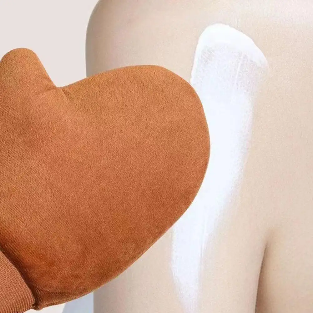 

Перчатки-лосьон для тела, варежка для самозагара, двусторонняя, предотвращает липкие руки, аппликатор, быстросохнущая флокирующая перчатка, аппликатор для макияжа