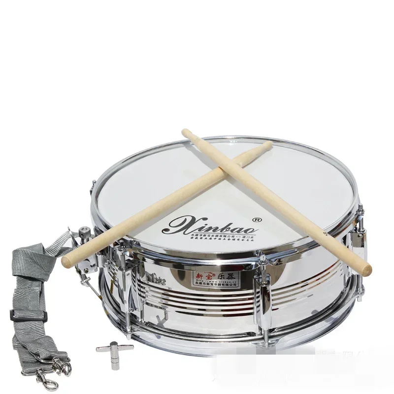 

Genuine 13 inch professional snare drum Premium luxury Stainless steel snare drum