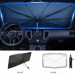 Automobile Windshield Sunshade Upgraded V-Design Car Sun Umbrella Innovative Telescopic Sun Visor For Heat Insulation Shade Prot