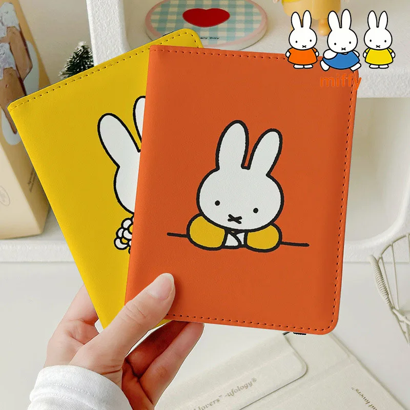

Новый кавайный держатель для паспорта Miffy, милый мультяшный многофункциональный держатель для карт, дорожная портативная сумка для хранения удостоверений личности, праздничный подарок для девочек