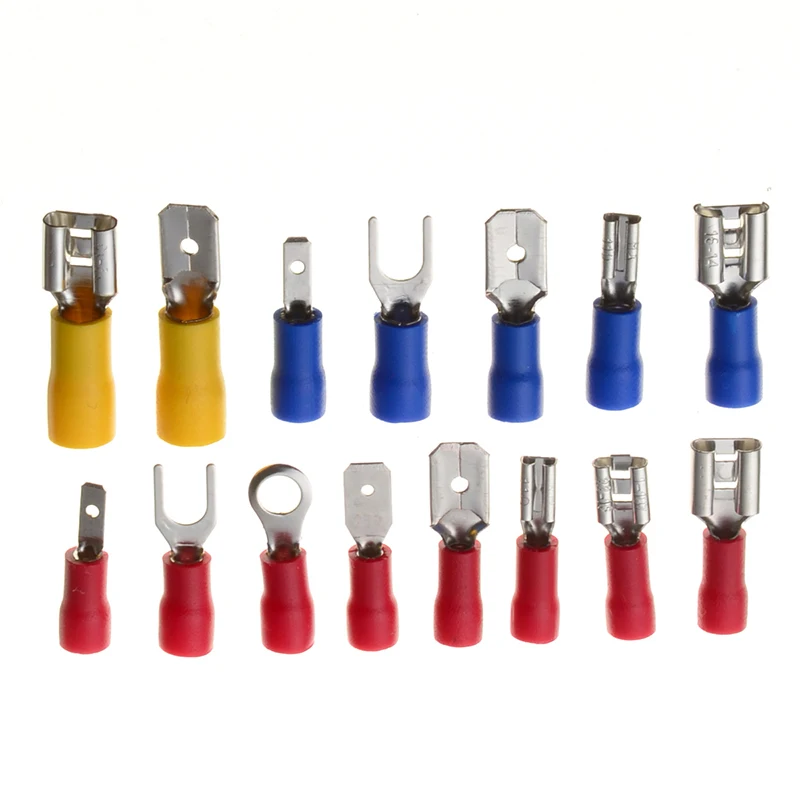 280 Stuks Geïsoleerde Kabel Connectors Spade Crimp Terminal Kit Koper Contact Crimp Beëindiging Met Roterende Coaxiale Stripper