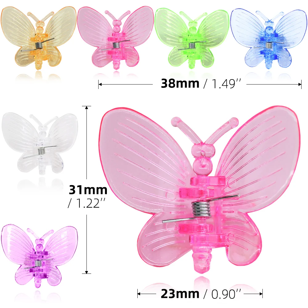 12-48PCS Butterfly Orchid Clips Colorful Garden Plant Clamps for Support Flowers Vine Climbing Plastic Ornamental Decoration