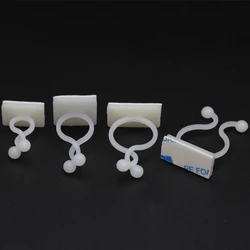 KL-1/2/3/5/6/7 White  Nylon Plastic Wire Cable Ball Crimp Clip Clamp U Ring Glue Holder Fixied Seat Adhesive Mounting Twist Tie