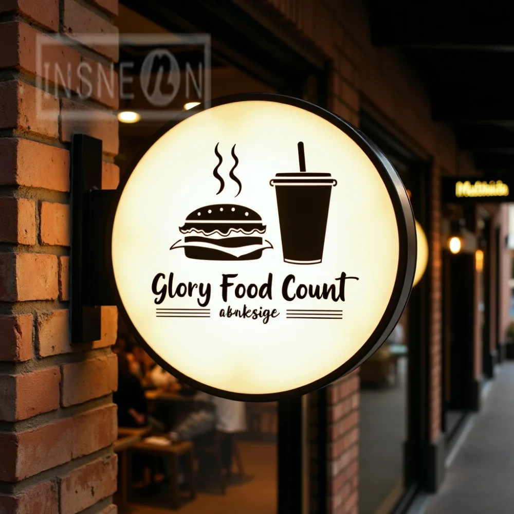 

Custom Outdoor LED Light Box Sign Waterproof Acrylic Business Storefront Signage with Double Sided Illumination
