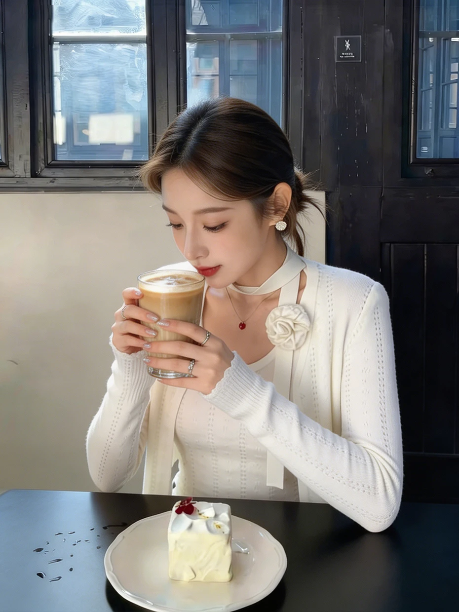 White Knitted Hollow out Cardigan with Strap Women's Summer Outerwear Unique Beautiful Top Polyester Fiber Long Sleeve Slim Fit view 2
