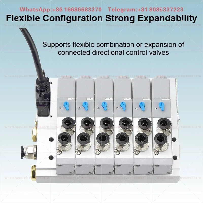 Multi-Station Pneumatic Valve Manifold 4V110 24V DC Solenoid Valve Block For Industrial Automation Machinery Flow Control System