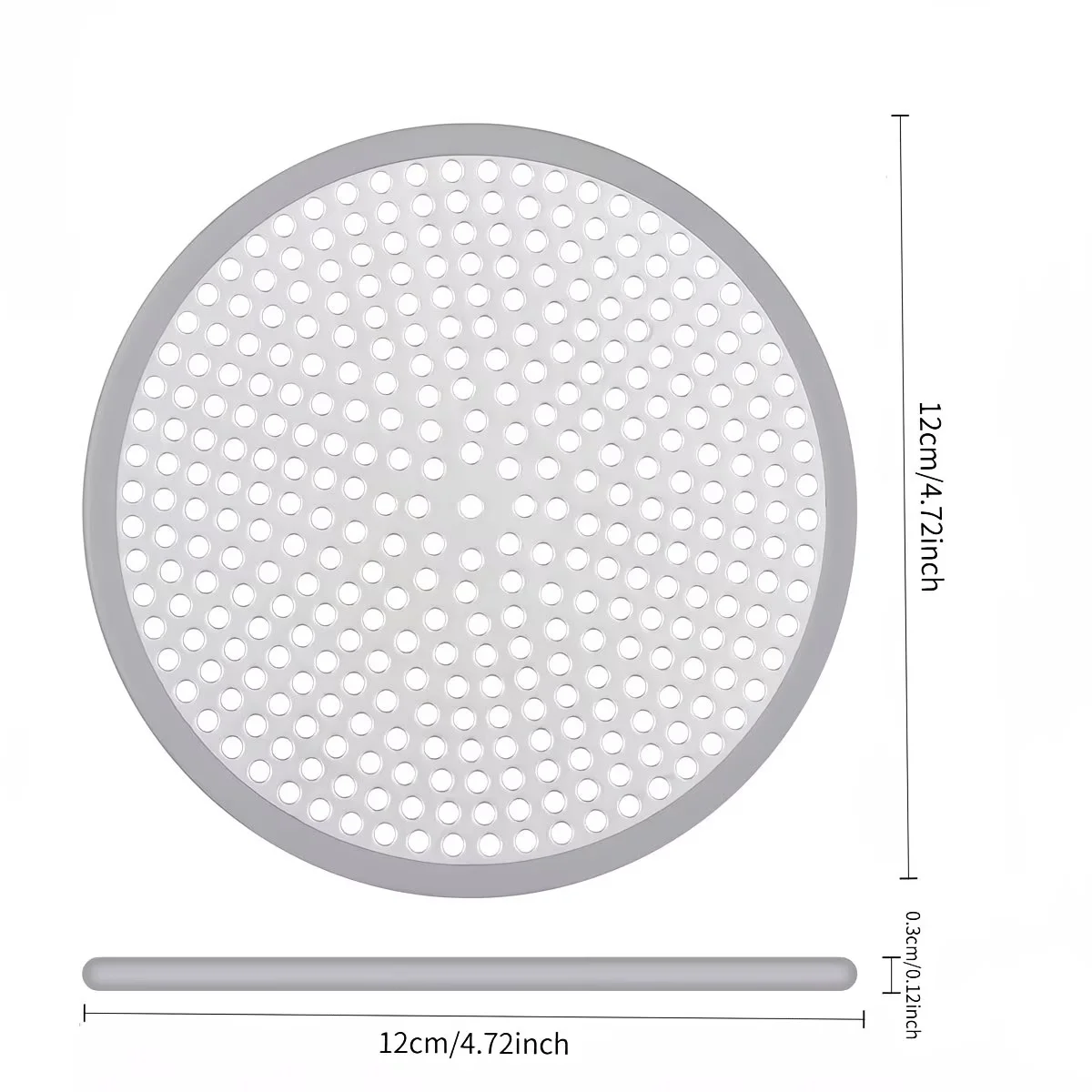 1pc 12cm/4.72in Stainless Steel Shower Drain Hair Catcher, Anti-Clog Filter with Flexible Edge,Steel Shower Hair Strainers