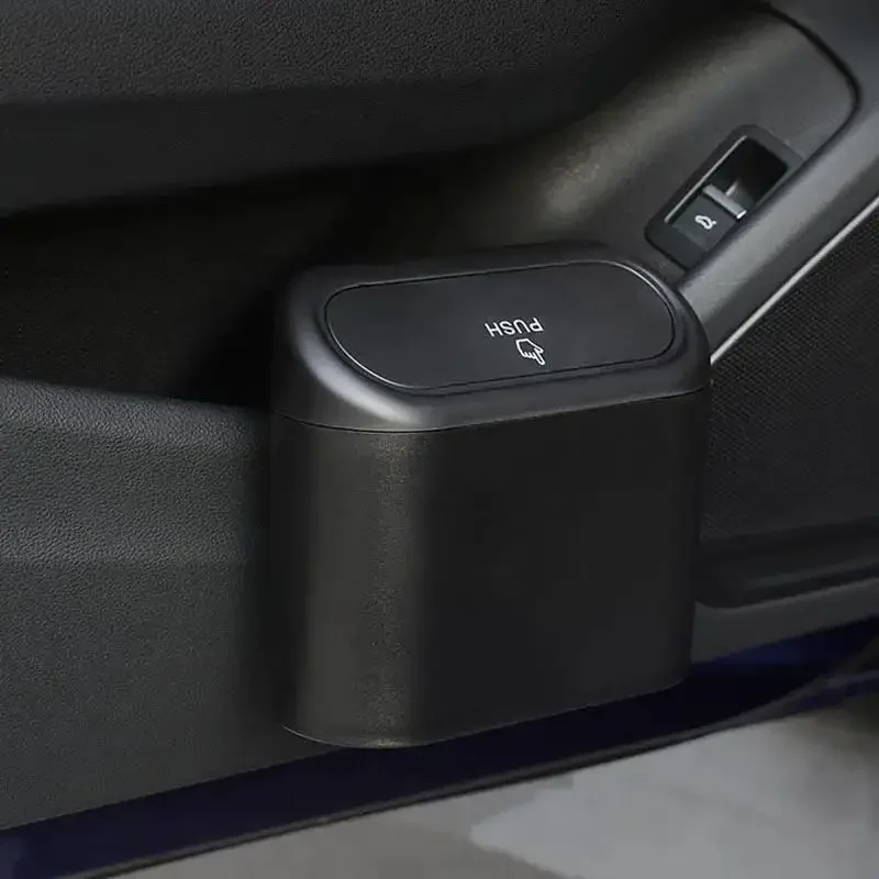 

Portable Plastic Storage Box for Car, Waterproof and Mobile, With Lid for Garbage