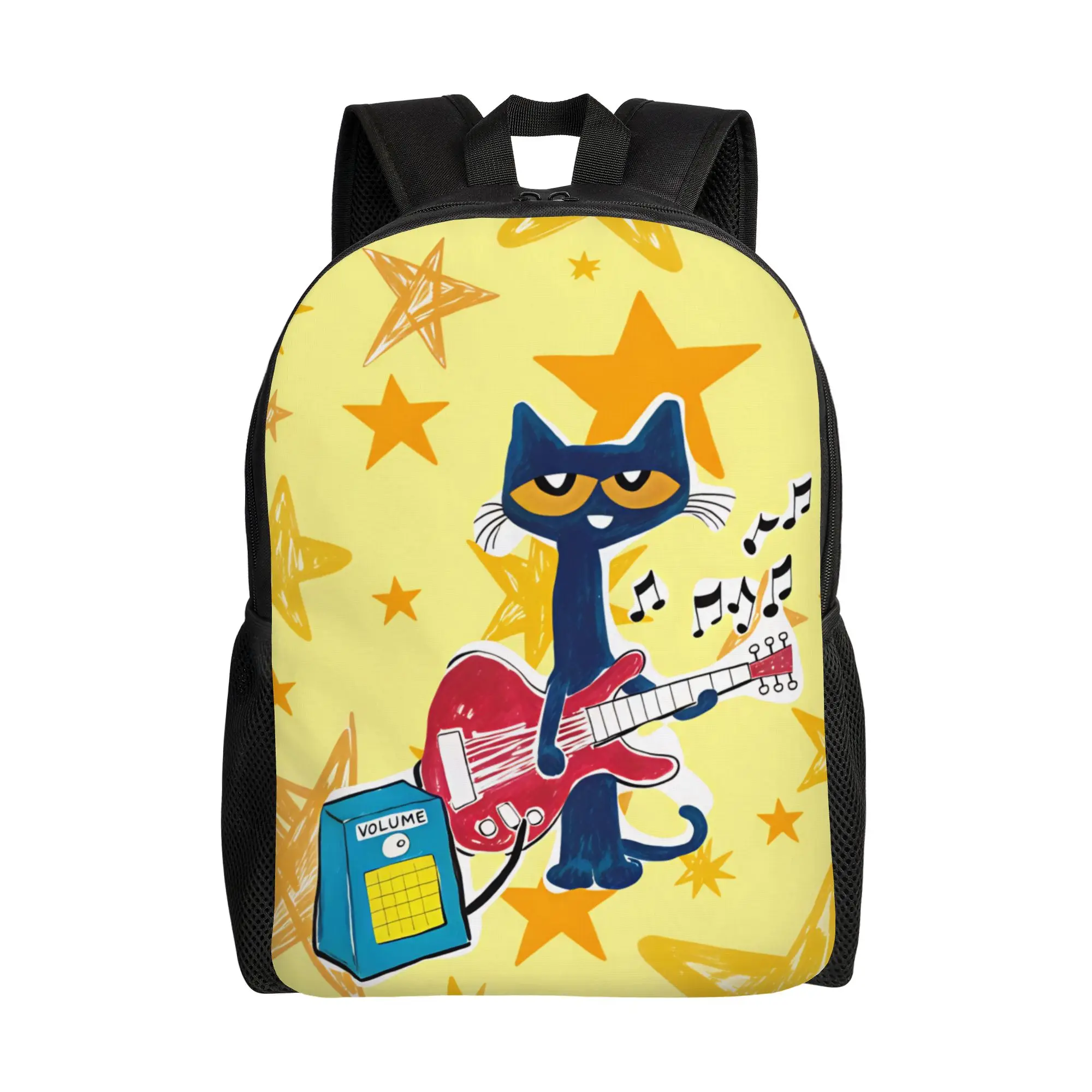 Pete  Cat   Backpack  Male Polyester Travel Backpacks Durable Style High School Bags Rucksack