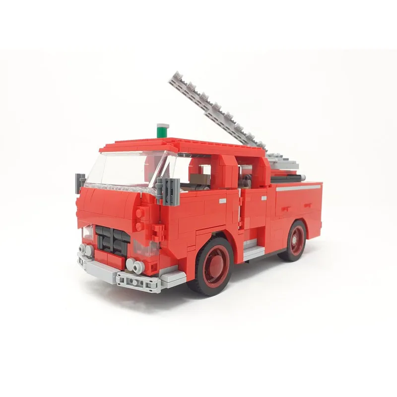 

MOC-66904 City Fire Rescue Fire Truck Building Block Model 841 Parts MOC Creative Boys Children's Birthday Christmas Toy Gift