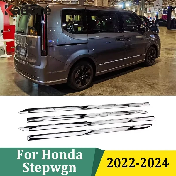 

Для Honda Stepwgn 2022 2023 2024: Хромированные накладки на боковые двери из АБС-пластика, защитные молдинги, внешние аксессуары для стайлинга автомобиля