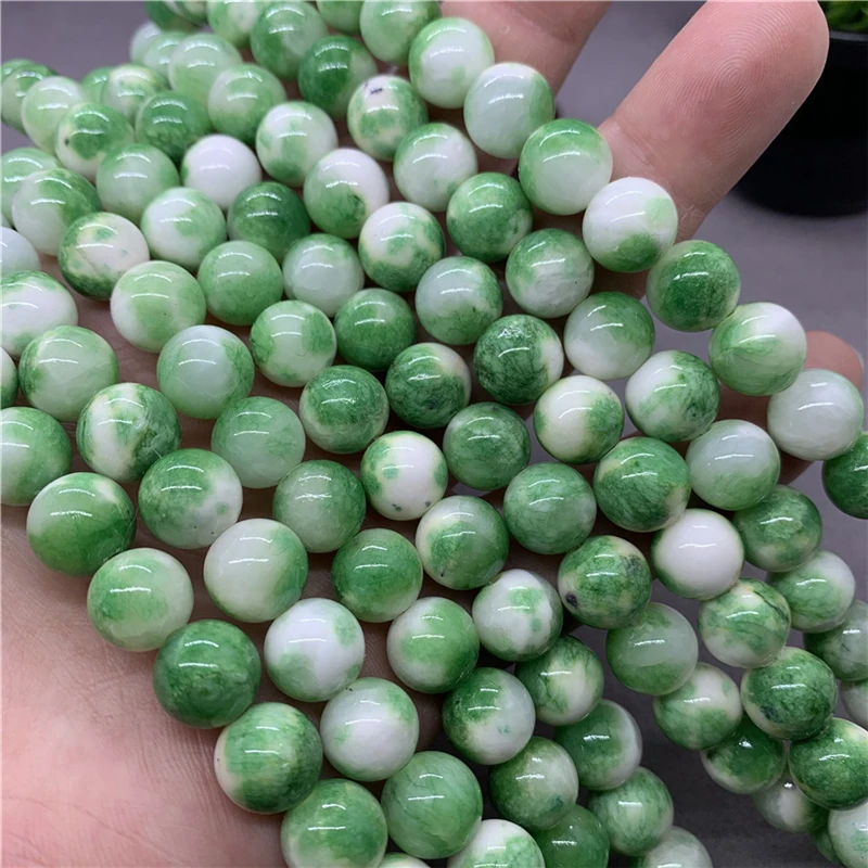 Wholesale Spacer Beads for Bracelet Making Nature Colored Jade beads Round Bead Jewelry Handmade 6/8/10mm