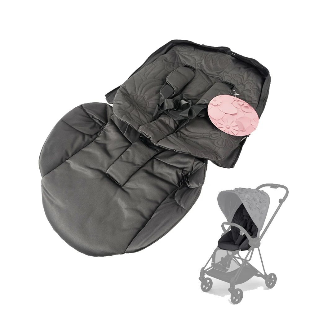 

Stroller Seat Cushion Of Cybex Mios 2 Seat Pack (Different Buckle For Mios 3) Simply Flowers Dark Gray Baby Buggy Accessories