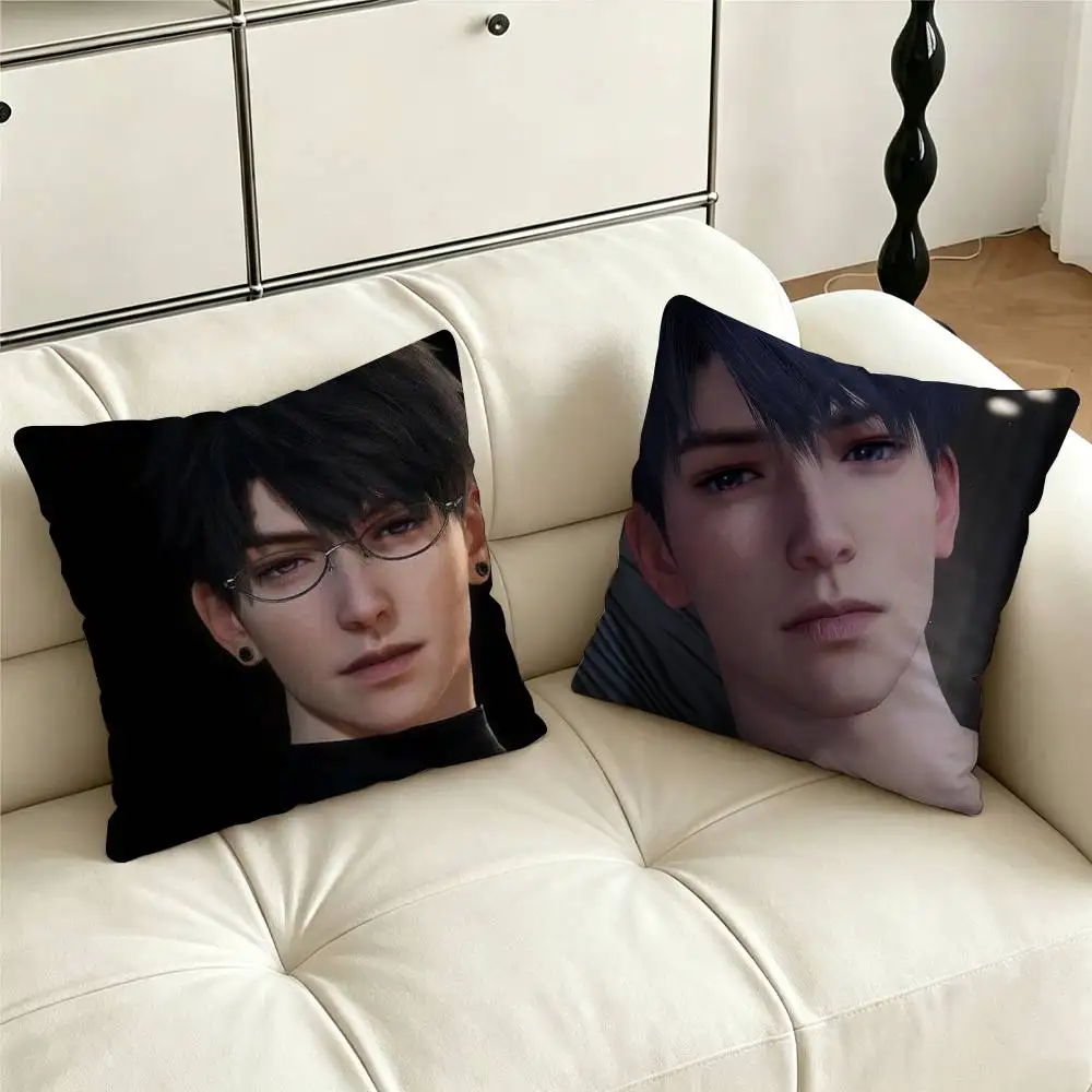 C-caleb Love and Deepspace Pillow Case Pattern Printed Pillowcase For Living Room Sofa Cushion Cover