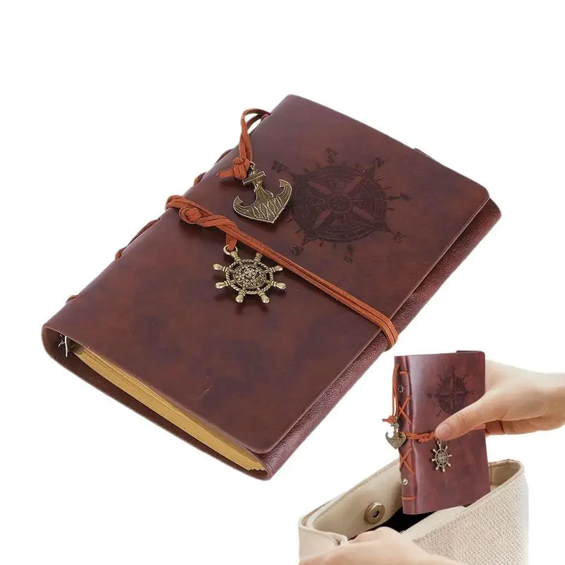 

Leather Journal Traveler's Notebook Retro Handmade A6 Diary Portable Sketchbook Cowhide Planner Provide Engraved Logo