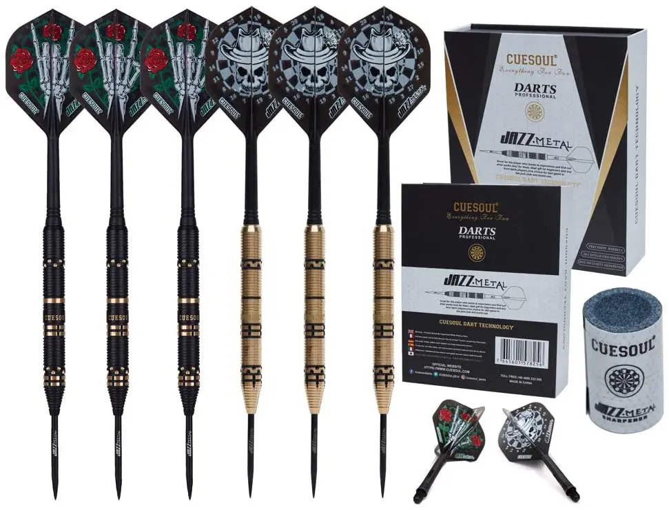 

CUESOUL Jazz-Metal 21g/24g/26g Steel Tip Darts with AK5 integrated Dart Flights