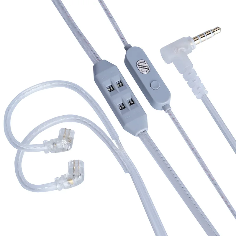 Pre-order KZ T8 In-ear Monitor Cable 8-Level Electronic Tuning Cord with Dual-Mic Hifi Audio Replaceable Earbuds Wire