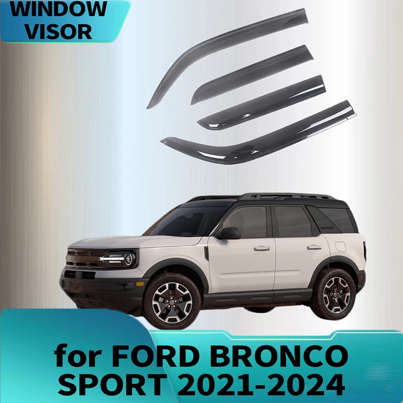 

Rain Guards Window Visors for FORD BRONCO SPORT 2021 2022 2023 2024 Side Window Deflectors Door Visor