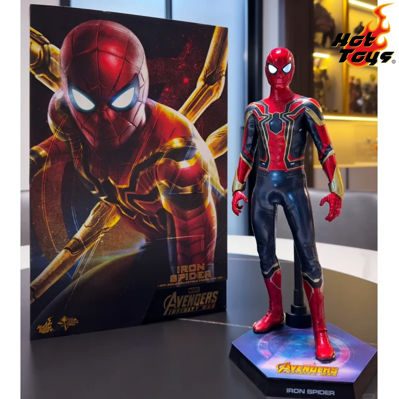 Stock Hot Toys HT 1/6 MMS542 MMS482 Hero Expedition Red and Black Spider Man Upgrade Suit Avengers Infinity War Iron Spider Man