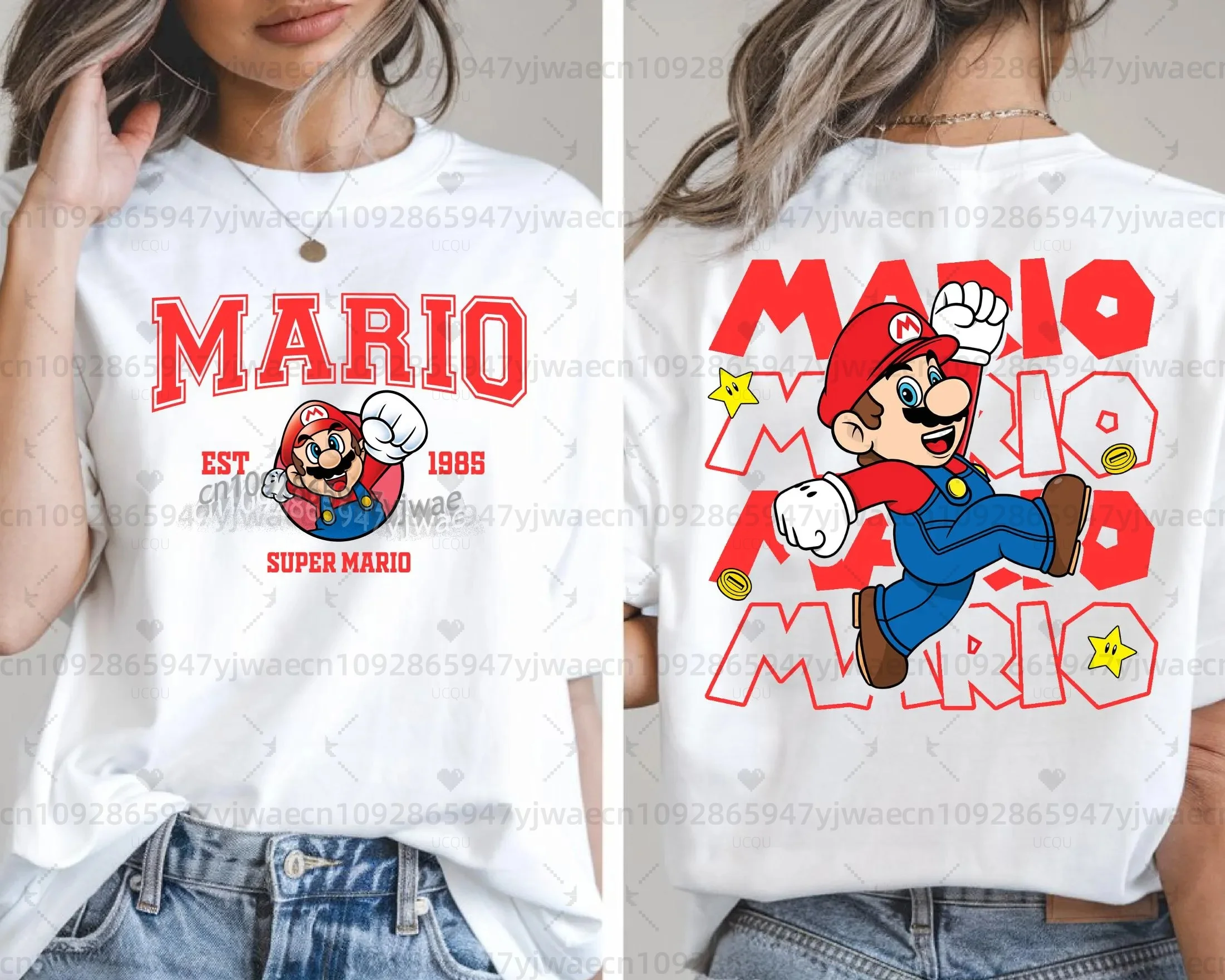 Camiseta Super Mario Peach 2026 para hombre y mujer, camiseta de Mario, Bowser, Peach, personaje de la princesa Peach, regalo de cumpleaños, camisetas familiares