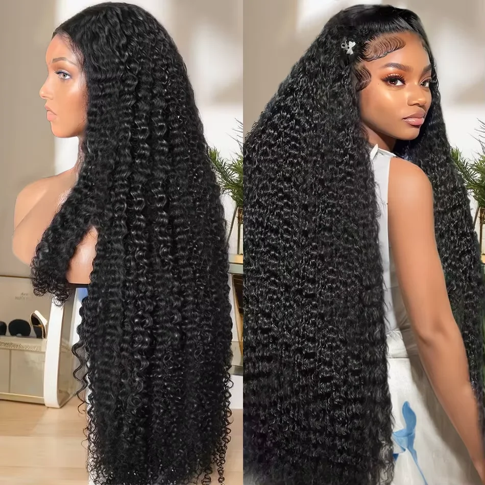 

Deep Wave 13x4 Glueless Pre-Cut Lace Wig Human Hair Wigs Ready To Go 250 Density Natural Remy Glueless Human Hair Wig For Women