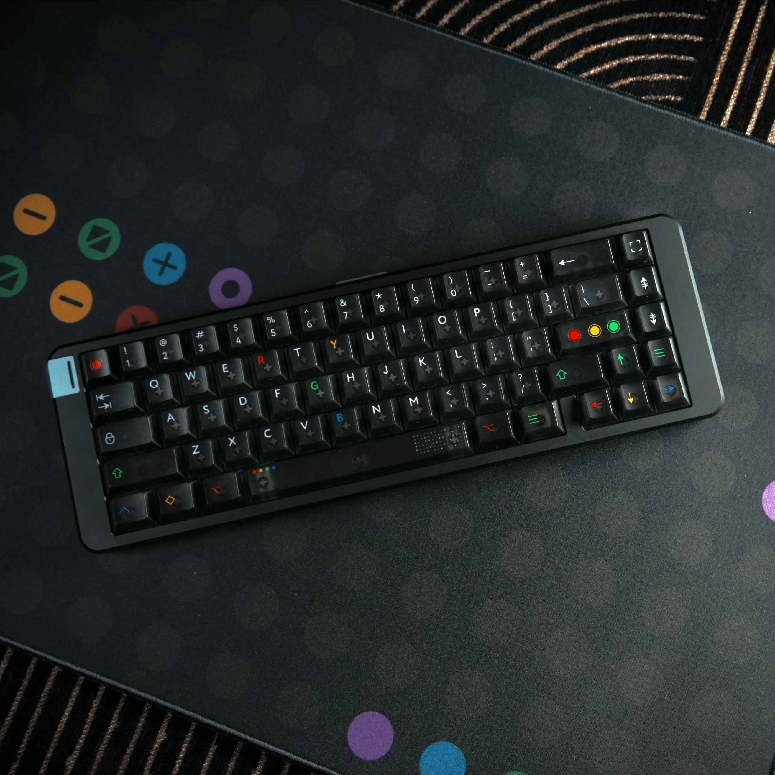

Foggy Transparent Crystal Keycaps Black Light Double Shot ABS Keycap 122 Keys Cherry Profile for MX Switches Mechanical Keyboard