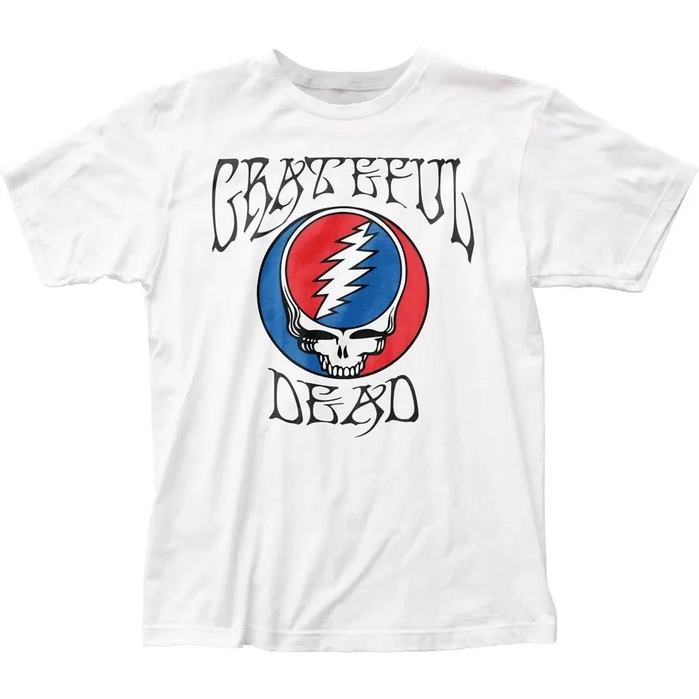 Greatful Dead Logo Steal Your Face Mens T Shirt Music Classic Band Tee New White