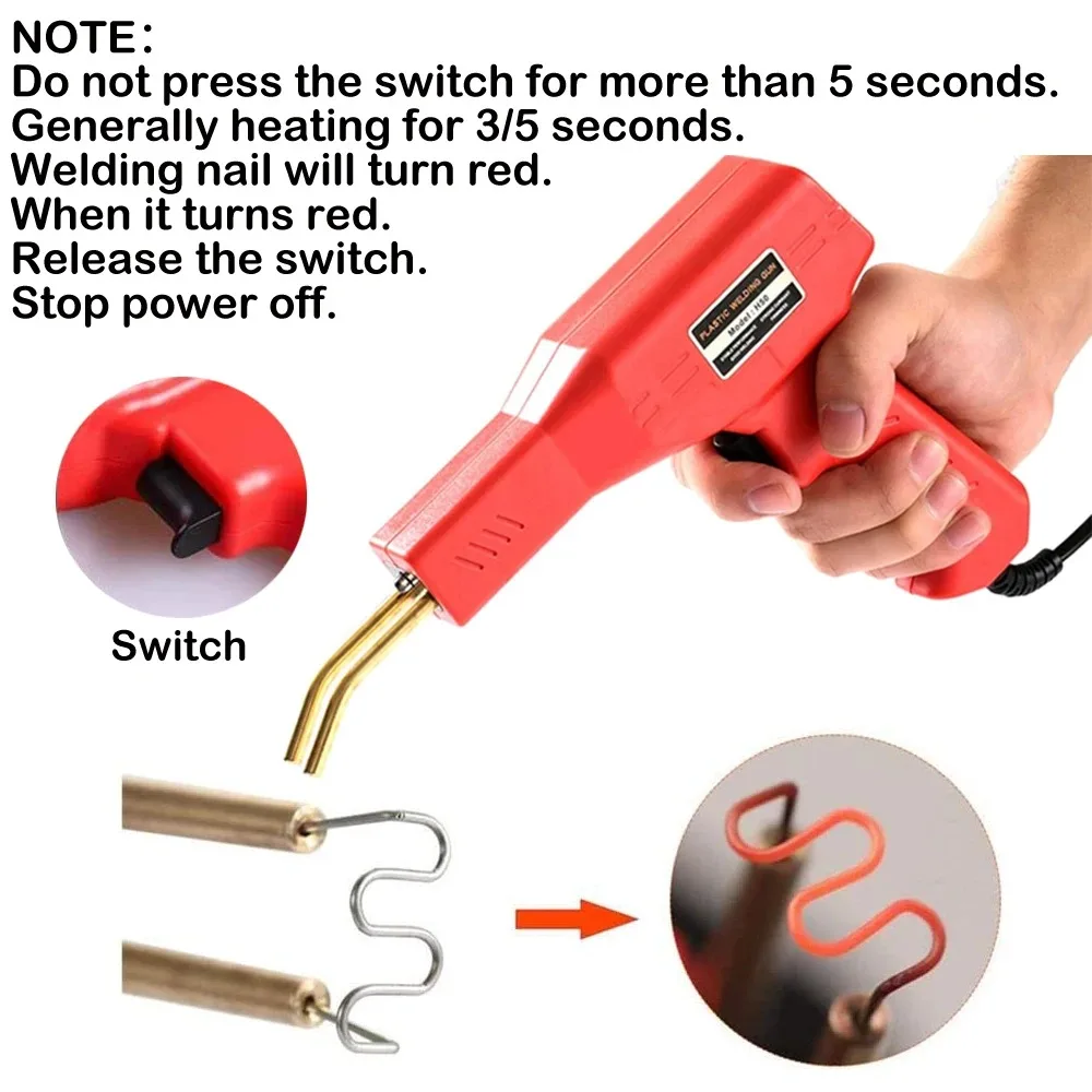 Upgraded Plastic Welder Welding Garage Tools Hot Staplers Machine Staple PVC Plastic Repairing Machine Car Bumper Repair