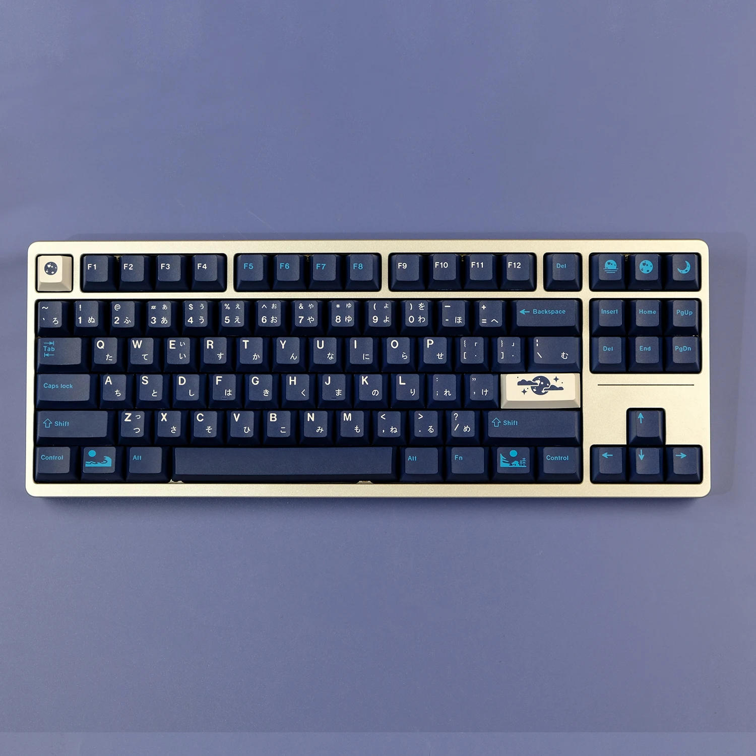 KYOMOT 133 Keys Blue Hell Keycap PBT Dye Sub Cherry Profile Keycaps for MX Switch Custom 65%/75%/87%98  DIY Mechanical Keyboard